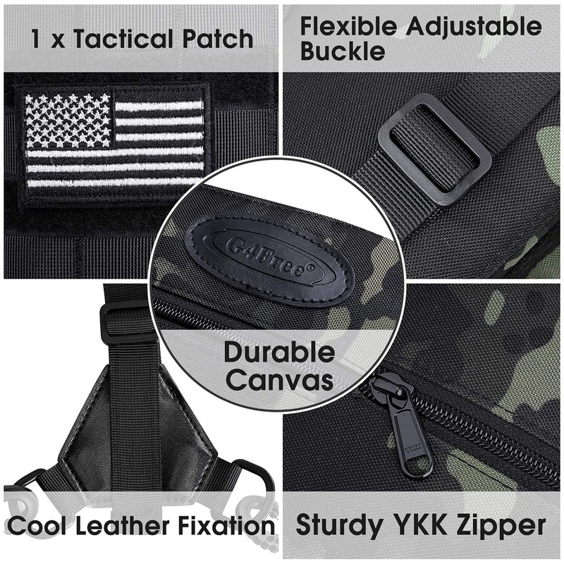 G4Free Archery Deluxe Canvas Back Arrow Quiver Hunting Target Arrow