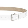 Dickies Women's Square Harness Buckle Multi-Perforated Casual Belt, White Perforated,