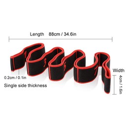 Elastic Belt for Yoga, Elastic Belt for Yoga Sports Fitness Resistance Belt for Indoor Training for Yoga for Stretching Adjustable Elastic Belt (Red)