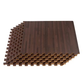 Forest Floor 5/8 Inch Thick Printed Foam Tiles, Premium Wood Grain Interlocking Foam Floor Mats, Anti-Fatigue Flooring, Slate, 24 Sq Ft