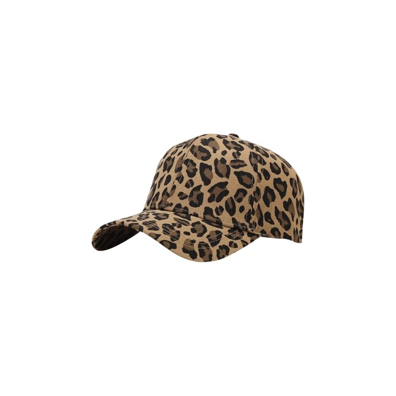 GSHLLO Adjustable Leopard Baseball Cap Retro Sports Ball Hat Low