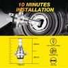 SHENKENUO Super Bright 8000K LED Headlights High Low Light +