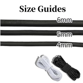 Mcoser Round Elastic Cord Elastic Bungee Rope Stretchy Cord Elastic String for Backpack Tent Poles Sewing DIY Craft Making(5mm - 10 Meters, White)