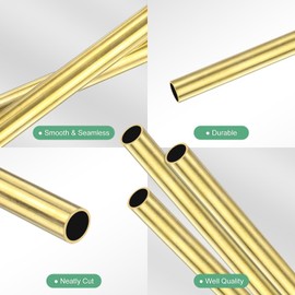 M METERXITY 3-Pack 250mm Copper Round Tube, 3mm OD 0.2mm Wall Thickness Copper Seamless Tubing for Construction/Machining/DIY Crafting, Metal Straight Pipe [0.12x0.008x9.8IN]