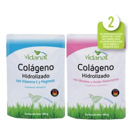 Kit 1 Colageno Biotina Y Acido Hialur + 1 Vitamina C Y Mag