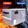 File Box with Lock, Fireproof Document Box File Organizer Box,