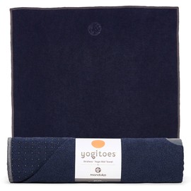 Manduka Yogitoes - Toalla para Esterilla de Yoga, Ligera, de Secado rápido, tecnología Antideslizante, Antideslizante, Uso en Yoga Caliente, Vinyasa y