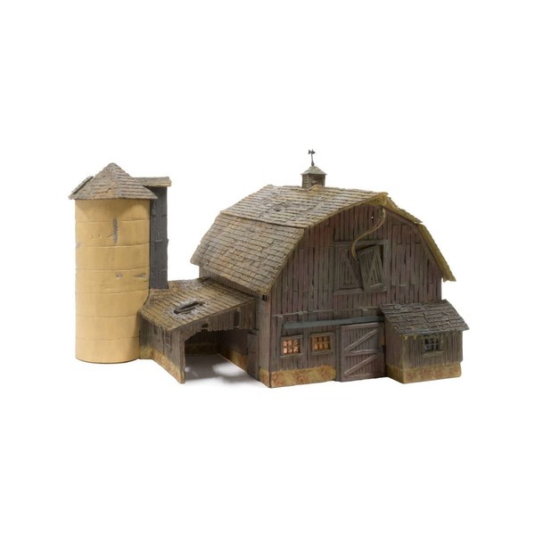 Woodland Scenics BR4932 Old Weathered Barn Built & Ready Kit, N Scale