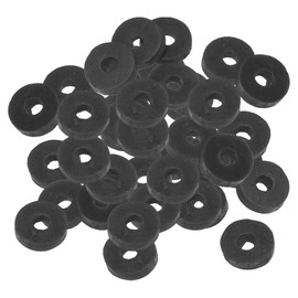 PATIKIL M4 Rubber Flat Washer, 60 Pack 4mm ID 13.8mm OD 3mm Thick Sealing Spacer Gasket Ring for Faucet Pipe Water Hose Fastener Bolt, Black