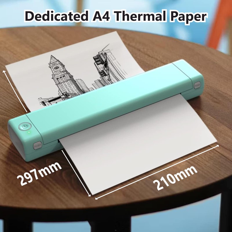 A4 Folding Thermal Paper Compatible for Portable Printer Phomemo M08F,