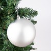 10cm/3Pcs Christmas Baubles Shatterproof Silver, Christmas Tree Decorations Ball Ornaments