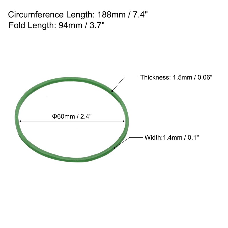 sourcing map 100 Pack Rubber Band Stretchable Rubber Elastic Band