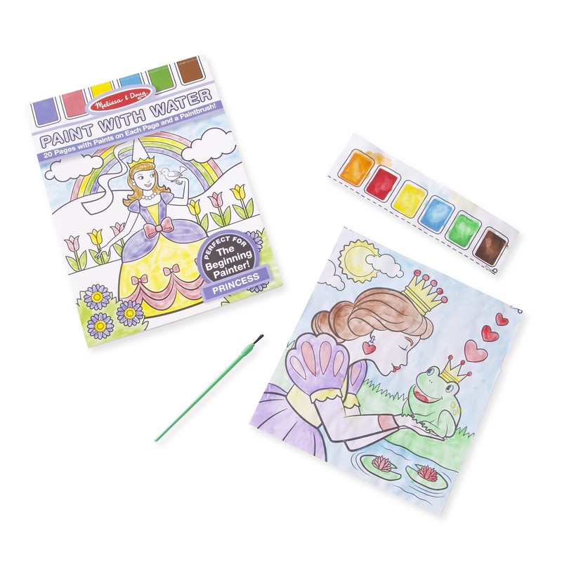 Melissa & Doug Paint With Water - Princess, 20 Perforated