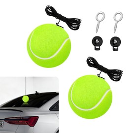 Garage Parking Aids Ball, Parking Assistant Kit with Elastic String and Adjustment Buckle, Adjustable Height Stopper Assist Indicator, Garage Precision Parking System for Cars (Tennis Ball)