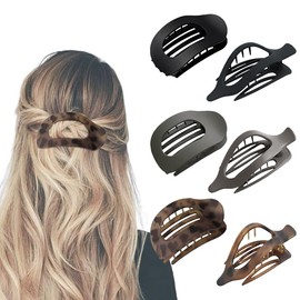 6 Stück Haarklammern für Damen, Französisches Haarspangen Damen, Flach Sicherer Halt Innenzähne Haar Krallen,Starker Halt Seitliche Haarklammern,haarklammer,haarspangen damen