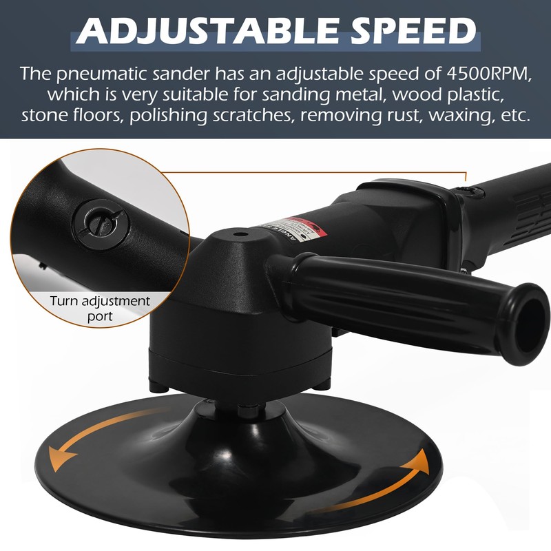 7 inch Air Sander, Heavy Duty Wet Sander, WQV Pneumatic