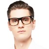 AEZUNI Extra Large Reading Glasses 4.00 Oversized Square Men Readers