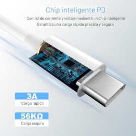 Cable de carga USB C a USB C para Apple, paquete de 2 unidades de 10 pies, cable de carga rápida tipo C a C para iPhone 16 E/17/Air/15/Pro/Plus/Pro Ma