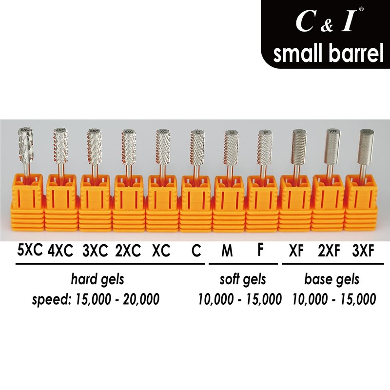 C & I Small Barrel Nail Drill Bits, Professional Electric