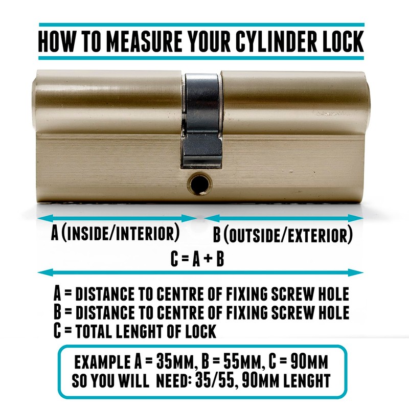 TSS Polished Brass High Security TS007 1 Star Euro Cylinder