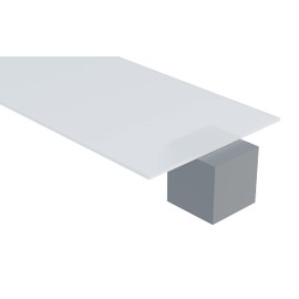 Polypropylene Sheet, Natural, 1/2" (0.5") Thick, 12" W x 24" L