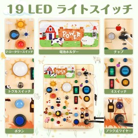Joyreal Educational Toys Montessori Busy Board 1 2 3rd Birthday Gift Boys Girls Children Toy (Limited Edition)
