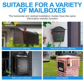 Iegefirm Mailbox Flag, Mailbox Accessories, Creative, Practical, Mailbox Signal, Durable, Upgrade, Universal, for Outdoor Wall Decoration, Easy Installation