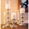 Edzard Candlestick Bamboo, height 10,6 in, silver plated, tarnish protected