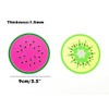 Kinteshun Silicon Drink Coaster,Heat-Insulated Non Slip Fruit Slice Drink Cup