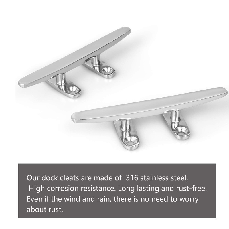 GANGUOLA Boat Cleat, Small Dock Cleat 4 inch Open Base,