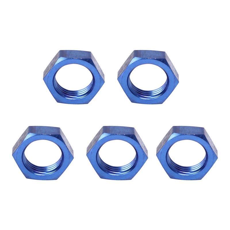 5 Pcs AN8 Female Thread Hex Locking Nut Metal Alloy