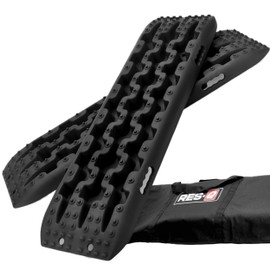 RES-Q 42" Recovery Boards - Black - Sold In Pairs - Maximum Traction - Aggressive Tread Pattern & Deep Cleats - Includes Carrying Case & Hardware - Made With Tough Nylon - Designed For Anything
