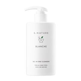 S.NATURE BLANCHE CLEANSER 260ml | All in One, Mild, Moisture, Hyaluronic Acid, Beta-Glucan | 8.79Fl Oz