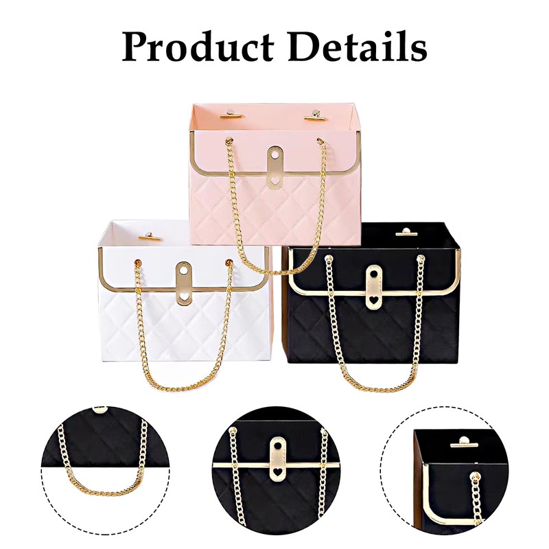 3 Pcs Flower Boxes for Bouquets, Bouquet Gift Packaging Boxes,