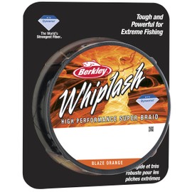 Berkley Whiplash Braided Line - Blaze Orange, 80 lb / 220m