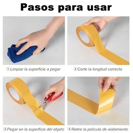 Cintas Doble Cara Extra Fuerte, Cinta Adhesiva Doble Cara Nano Tape 10m, Nano Cinta Adhesiva, Cinta Fibra de Vidrio Ultrarresistente, Cinta de Tela