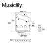Musiclily Ultra 2-1/8 inch Brass Heavy Duty Asymmetric Telecaster Bridge