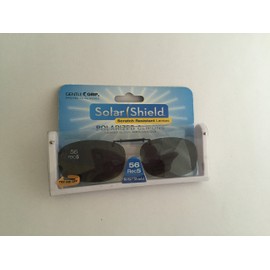 2 Pairs Solar Shield Driving Lens 56 Rec 5 Ultralight Polarized Clip on Sunglasses 100% Uva/uvb Protection