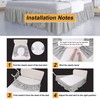 PiccoCasa Polyester Wrap Around Bed Skirt,Elastic Dust Ruffles Bedskirts,Fade &