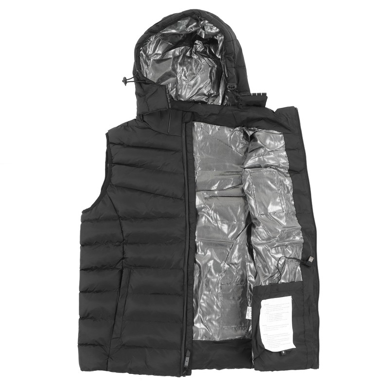Heated Vest Three Level Temperature Adjustment Waterproof Black Electric Heating