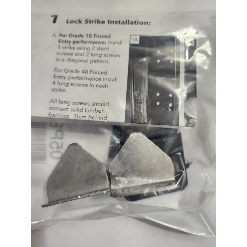 Pella Impervia Sliding Door Lock Strike + Screw Package Part