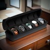 AUKURA watch travel roll case, hard men's watch holder for