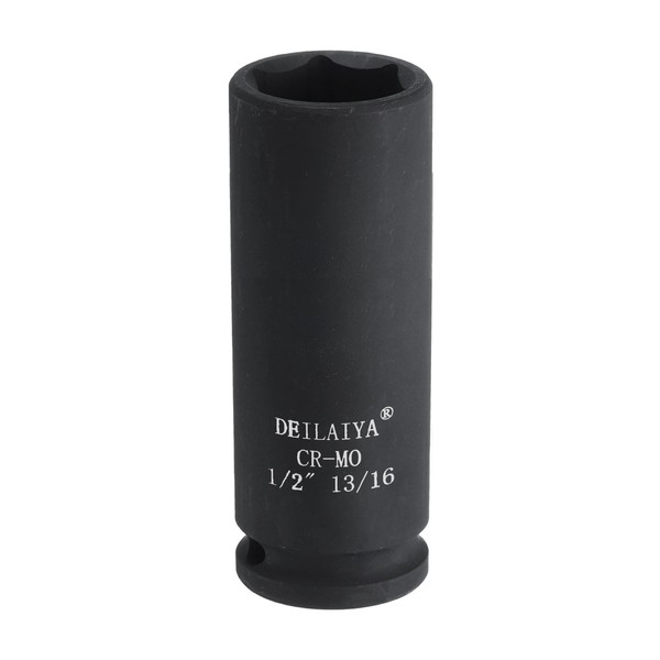 uxcell 13/16 Inch SAE Deep Impact Socket 1/2 Inch Drive