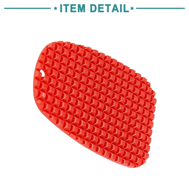 ACROPIX Universal Motorcycle Kickstand Support Plate Pad Red - Pack