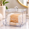 Clear Cotton Swab Holder for Bathroom Storage – Reusable Plastic