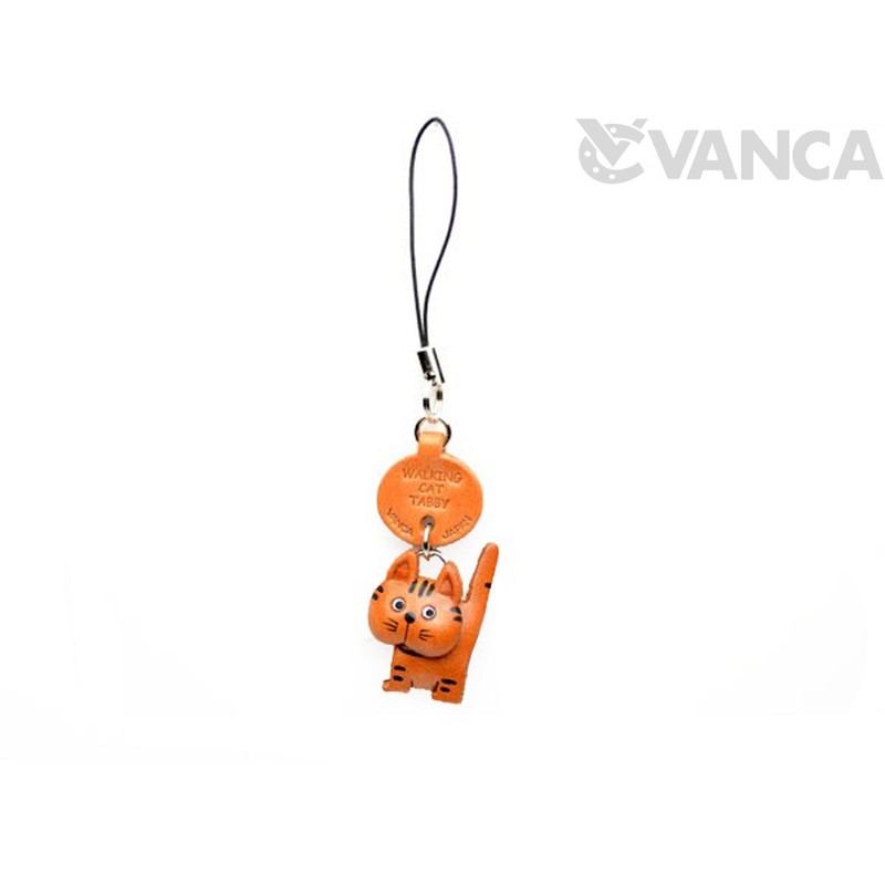 Genuine Leather Portable Cat Strap Petite Toraneko-chan Aruki VANCA CRAFT