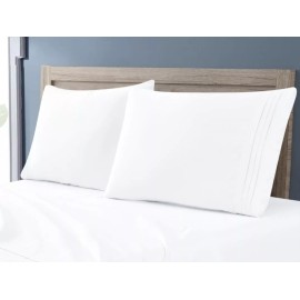 2000 Hilos Juego De Sábanas King Size 2000 Hilos, 14 Colores Color Blanco Diseño De La Tela Lisa