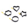 Fried Egg Rings Set with Folding Handle Silicone Brush Non
