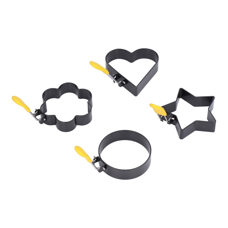 Fried Egg Rings Set with Folding Handle Silicone Brush Non