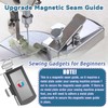 BRIOTA 3PCS Magnetic Seam Guide for Sewing Machine, Anti-Curl for